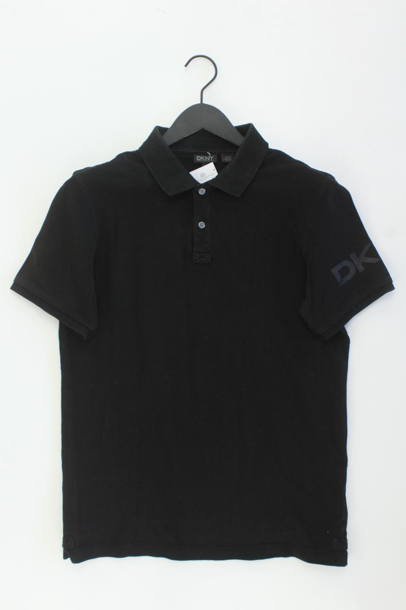 DKNY Poloshirt für Herren Gr. M Kurzarm schwarz aus Baumwolle