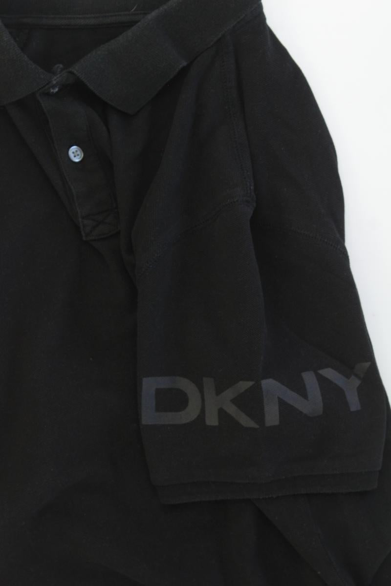 DKNY Poloshirt für Herren Gr. M Kurzarm schwarz aus Baumwolle