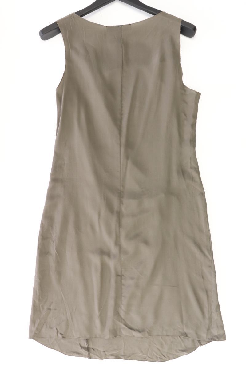 Gerard Darel Midikleid Gr. 42 Ärmellos olivgrün aus Seide