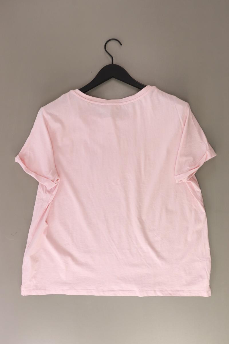 Esprit Printshirt Gr. XXL mit Blumenmuster Kurzarm rosa aus Baumwolle