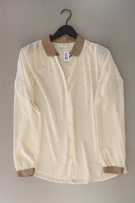 Esprit Chiffonbluse Gr. 42 Langarm creme aus Polyester