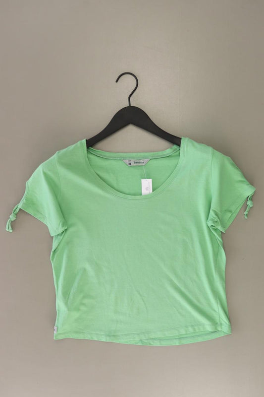 bambus Cropped Shirt Gr. M Kurzarm grün aus Viskose