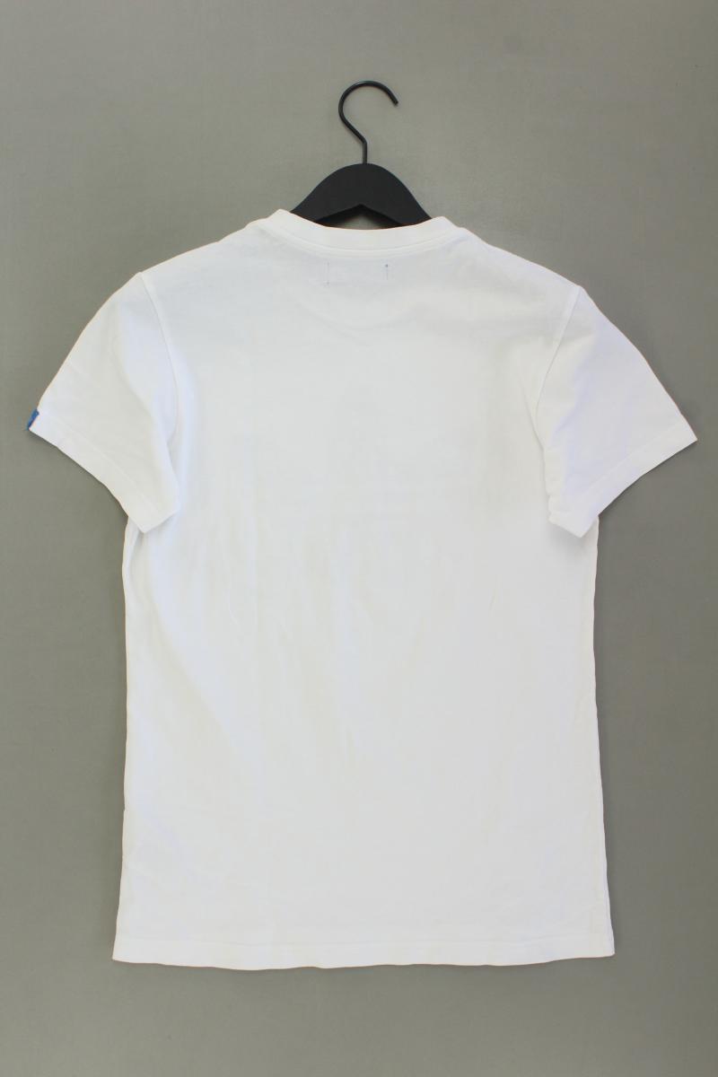 Adidas Sportshirt für Herren Gr. S Kurzarm weiß aus Baumwolle