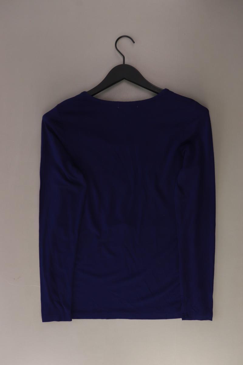 Helena Vera Longsleeve-Shirt Gr. 36 Langarm mit Pailletten blau aus Viskose