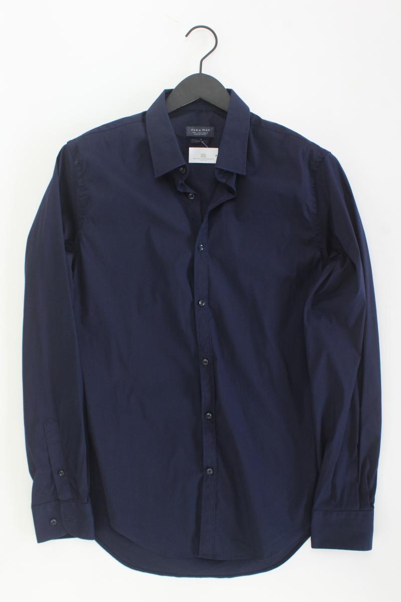 Zara Langarmhemd für Herren Gr. L blau aus Baumwolle
