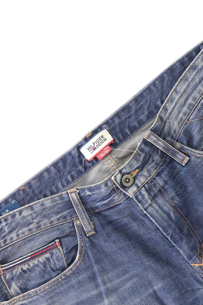 Tommy Hilfiger Straight Jeans für Herren Gr. W33/L34 blau aus Baumwolle