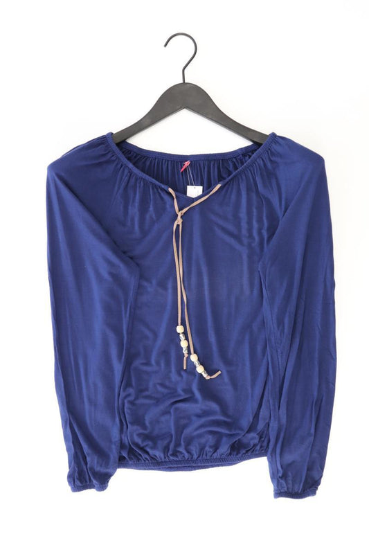 s.Oliver Langarmbluse Gr. 32/34 blau aus Viskose