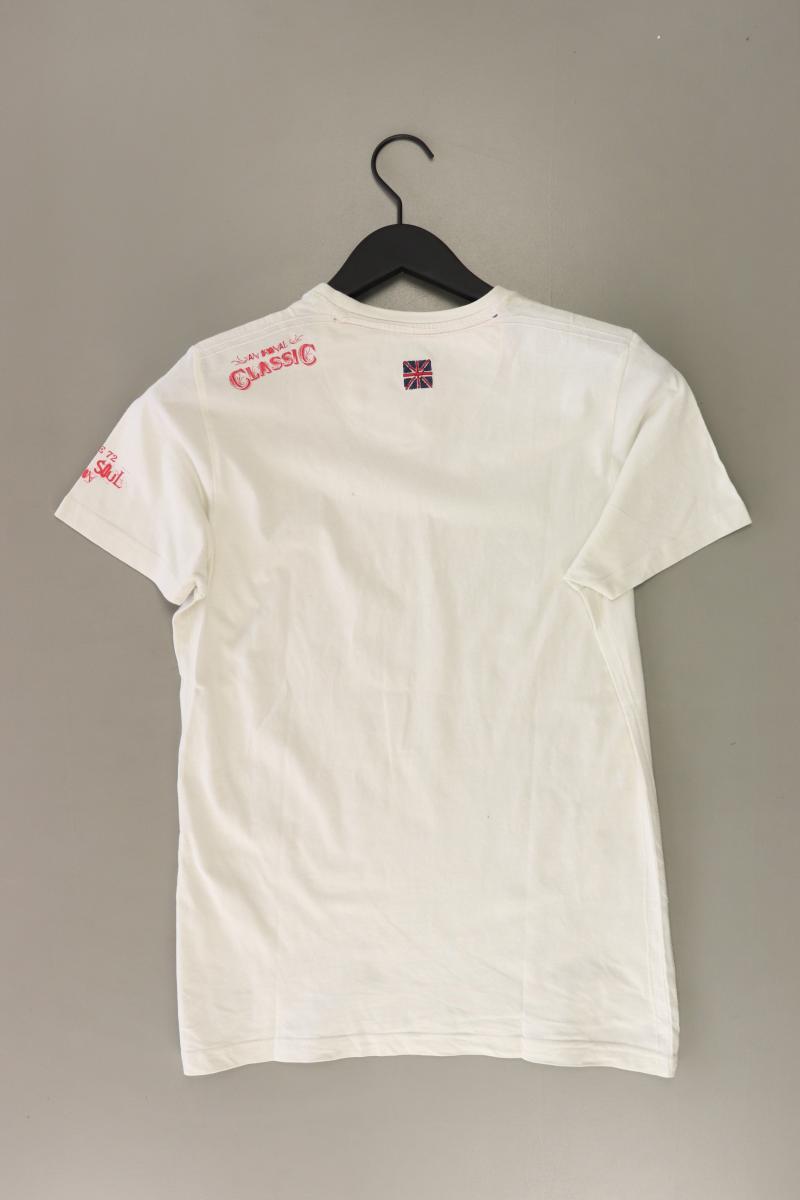 Brave Soul Printshirt für Herren Gr. S Kurzarm creme aus Baumwolle