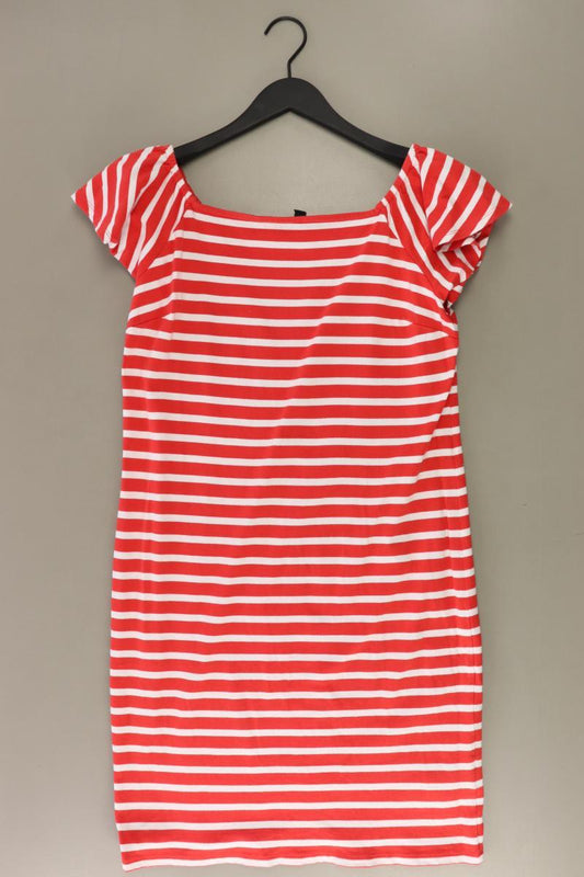 LAUREN Ralph Lauren Stretchkleid Gr. M gestreift Kurzarm rot aus Baumwolle