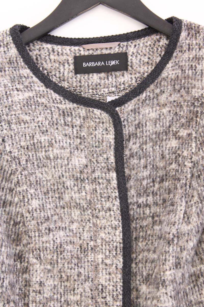 BARBARA LEBEK Strickjacke Gr. 40 Langarm grau aus Polyacryl
