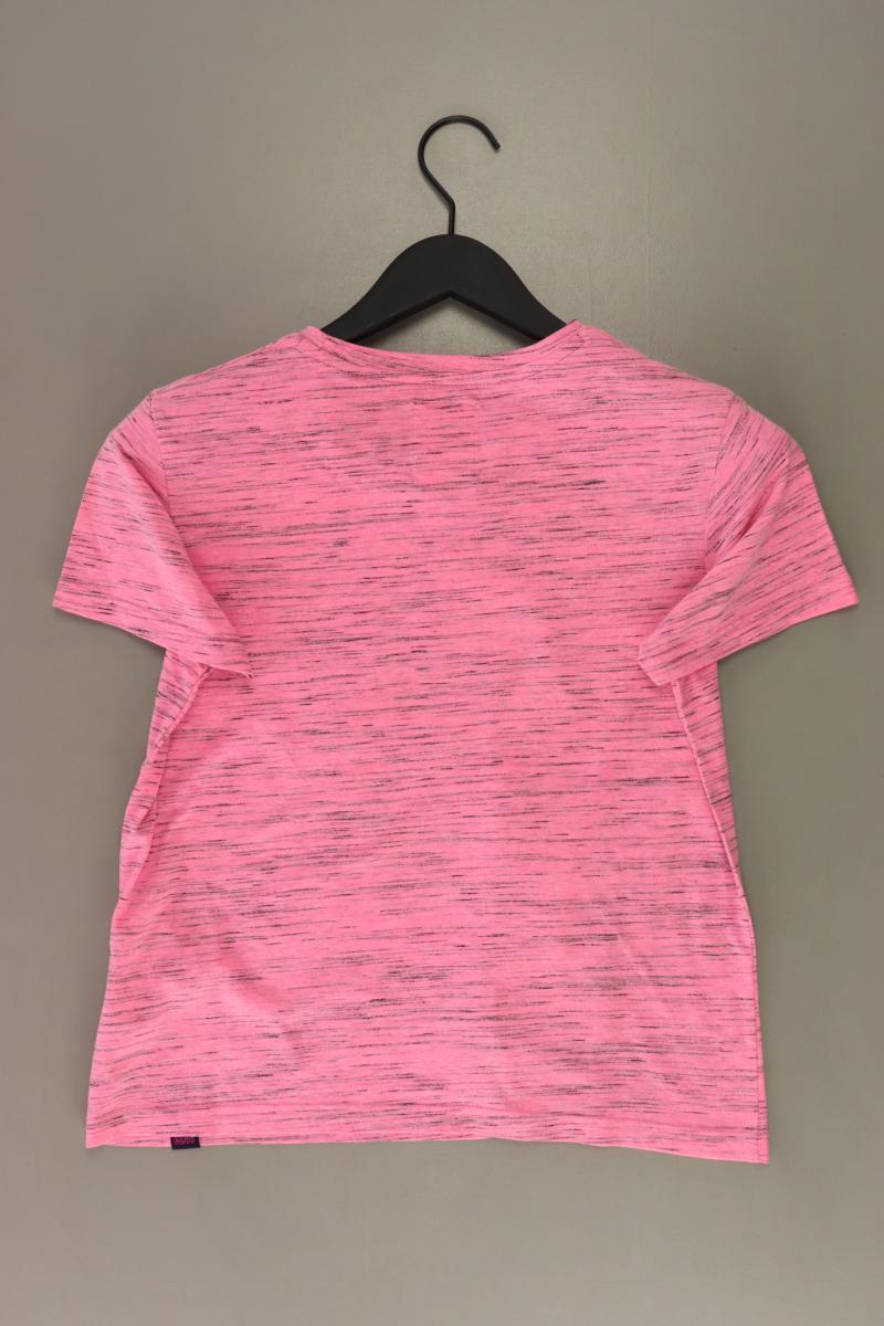 Superdry Printshirt Gr. S Kurzarm pink aus Baumwolle