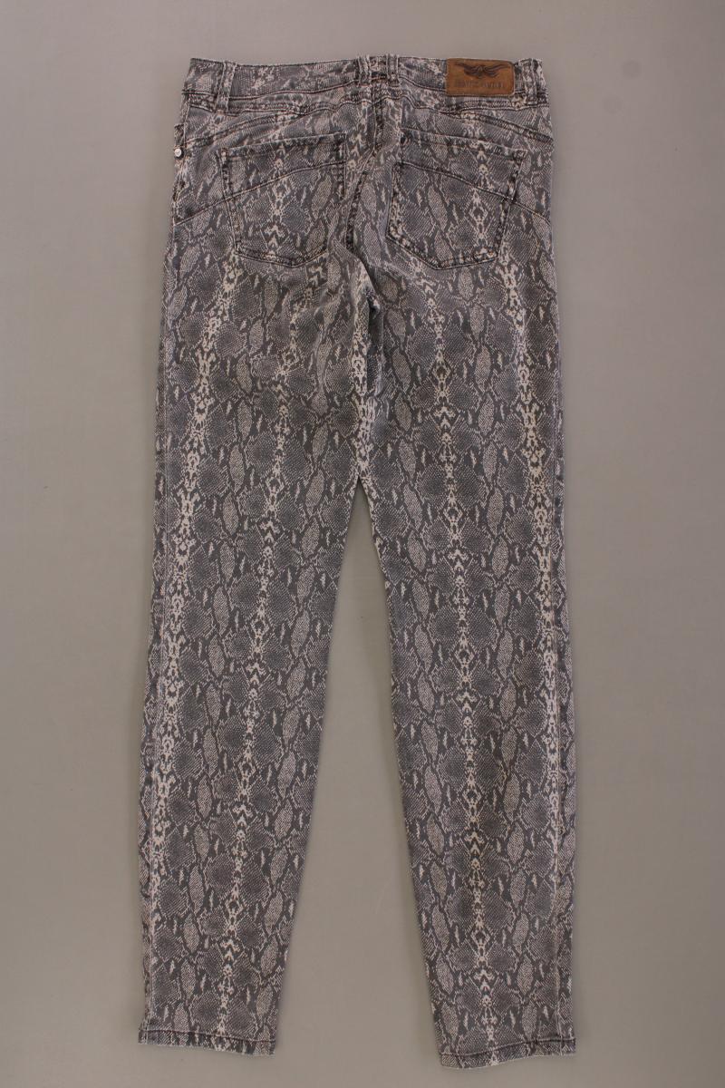 Marc Aurel Hose Gr. 38 mit Tierdruck grau aus Baumwolle