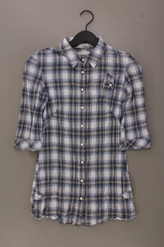 Only Karobluse Gr. XS kariert 3/4 Ärmel blau aus Baumwolle
