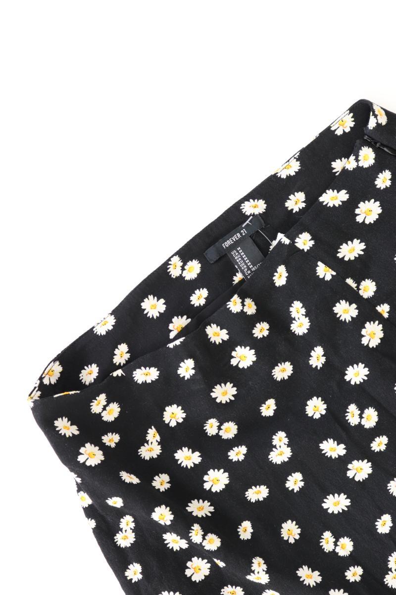 forever 21 Kurzer Rock Gr. M mit Blumenmuster schwarz aus Polyester