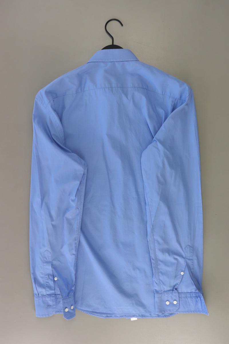 René Lezard Langarmhemd für Herren Gr. Hemdgröße 44 blau aus Baumwolle