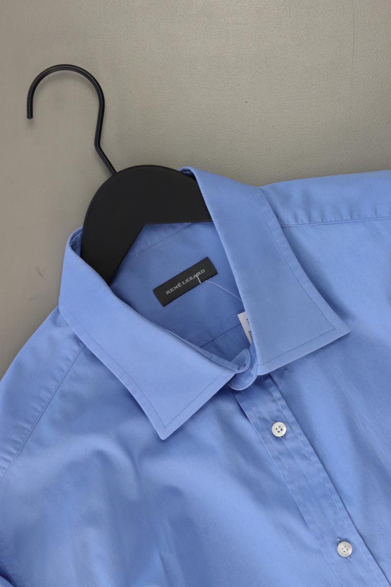 René Lezard Langarmhemd für Herren Gr. Hemdgröße 44 blau aus Baumwolle