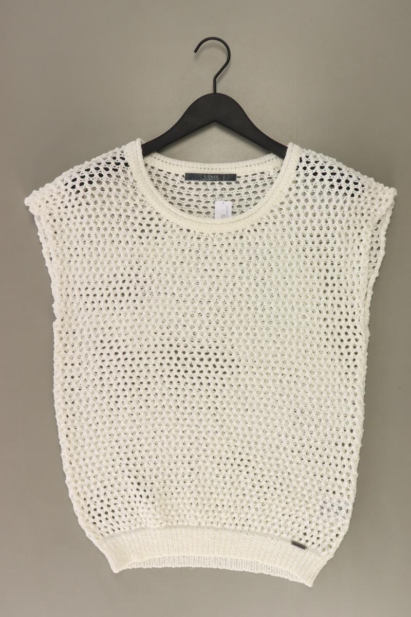 Guess Strickshirt Gr. S Kurzarm creme aus Baumwolle
