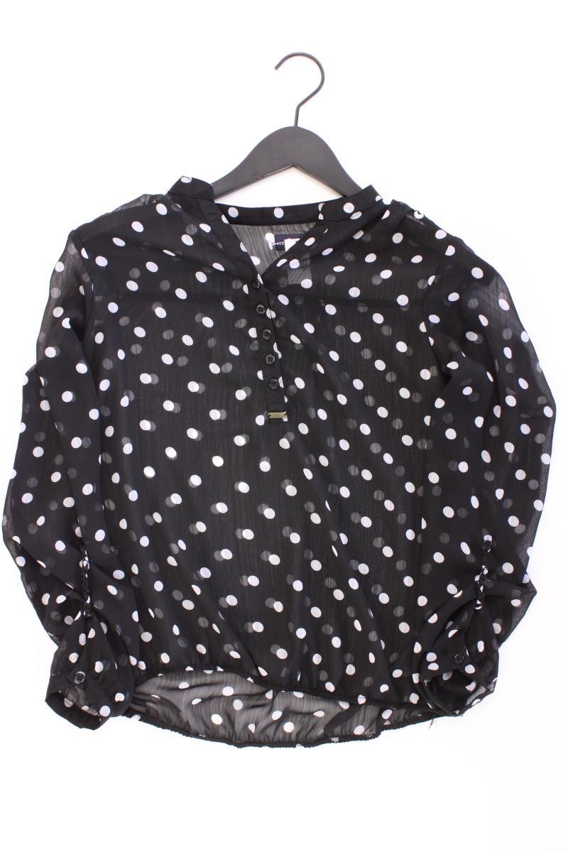 Via Cortesa Chiffonbluse Gr. 36 gepunktet 3/4 Ärmel schwarz aus Polyester
