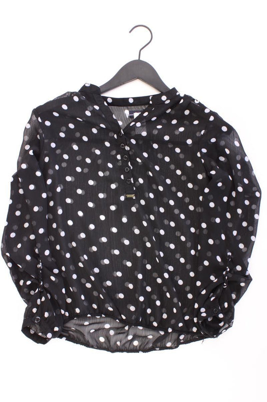 Via Cortesa Chiffonbluse Gr. 36 gepunktet 3/4 Ärmel schwarz aus Polyester