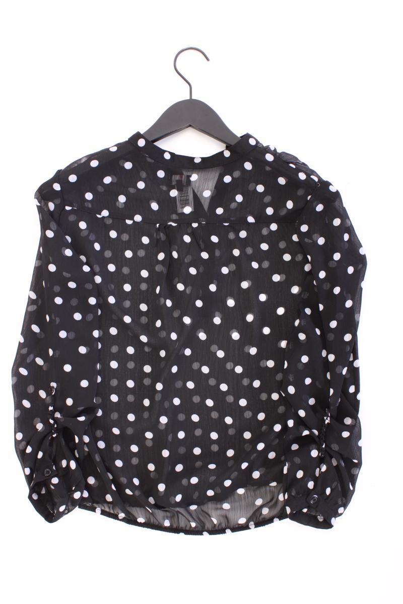 Via Cortesa Chiffonbluse Gr. 36 gepunktet 3/4 Ärmel schwarz aus Polyester