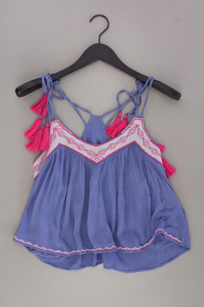 Glamorous Spaghetti-Top Gr. 38 blau aus Viskose