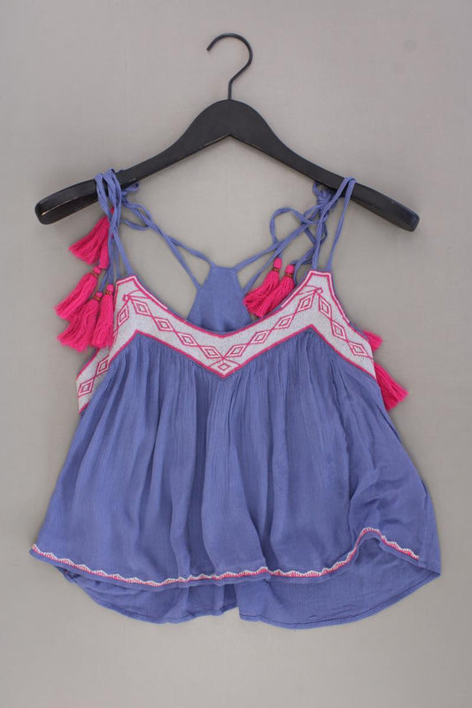 Glamorous Spaghetti-Top Gr. 38 blau aus Viskose