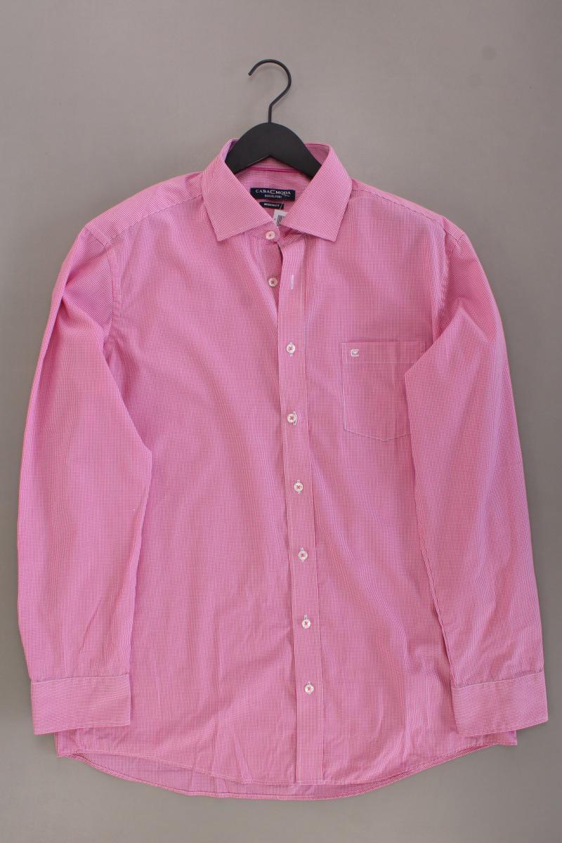 Casa Moda Karohemd für Herren Gr. Hemdgröße 43 kariert Langarm pink