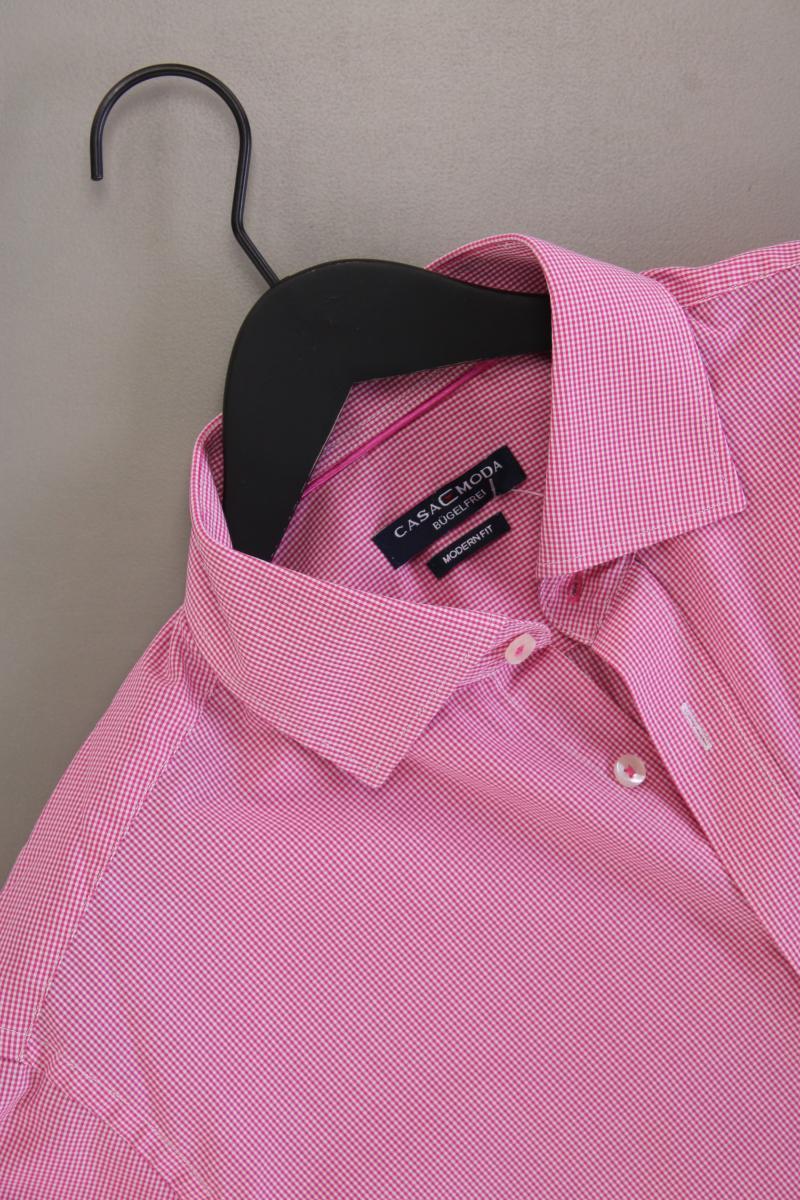 Casa Moda Karohemd für Herren Gr. Hemdgröße 43 kariert Langarm pink