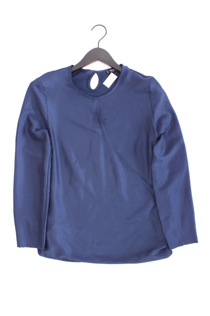 Mango Langarmbluse Gr. M blau aus Polyester