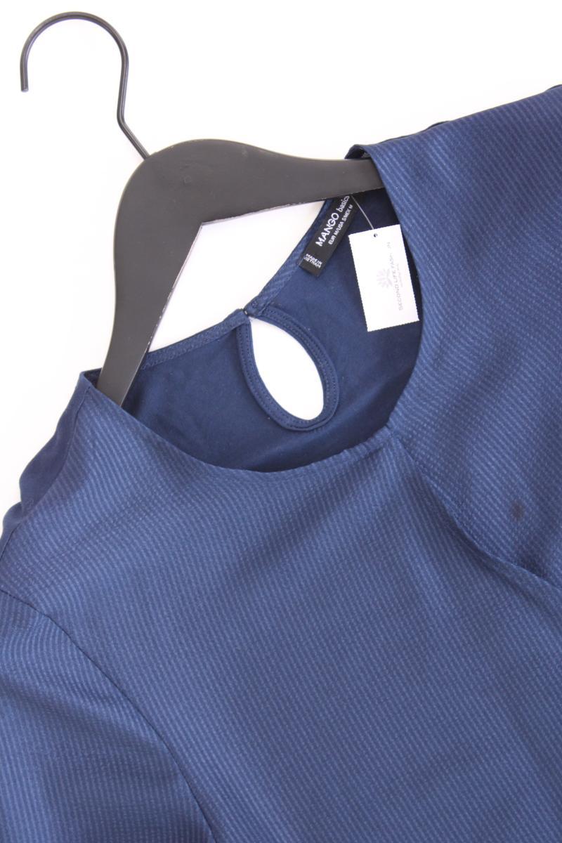 Mango Langarmbluse Gr. M blau aus Polyester