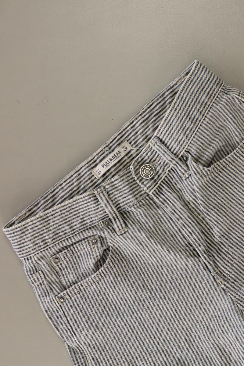 Pull&Bear 7/8 Jeans Gr. 32 gestreift grau aus Baumwolle