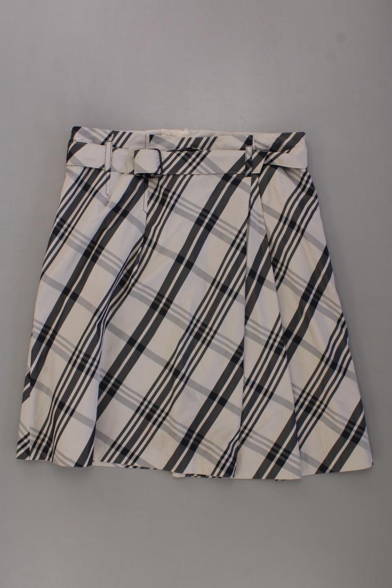 Riani Faltenrock Gr. 40 kariert grau aus Polyester