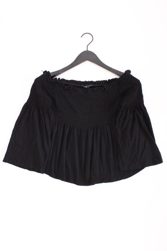 New Look Regular Bluse Gr. S 3/4 Ärmel mit Carmen-Ausschnitt schwarz