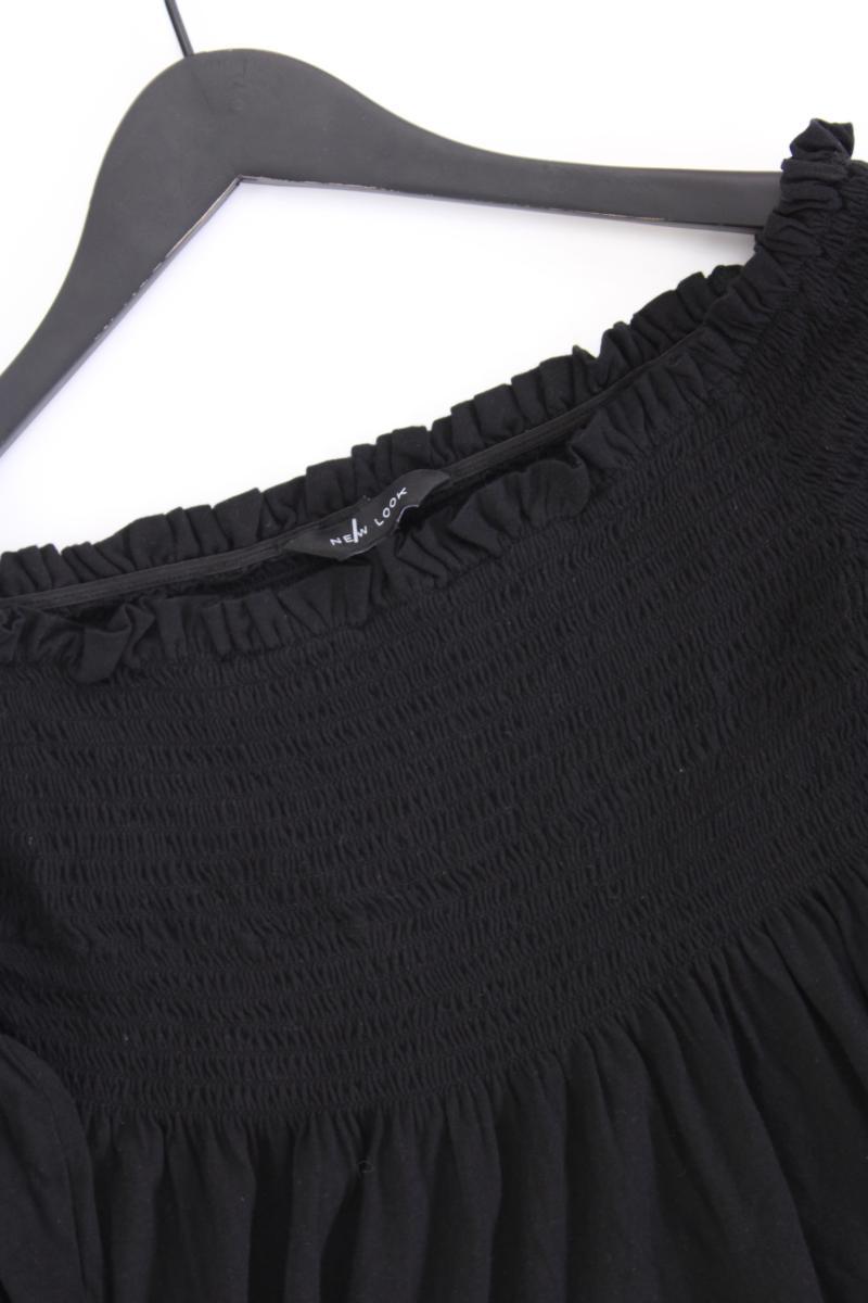 New Look Regular Bluse Gr. S 3/4 Ärmel mit Carmen-Ausschnitt schwarz