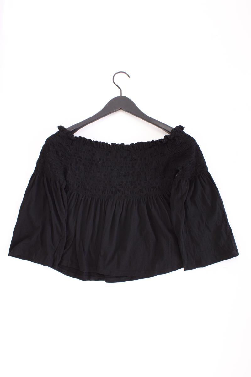 New Look Regular Bluse Gr. S 3/4 Ärmel mit Carmen-Ausschnitt schwarz