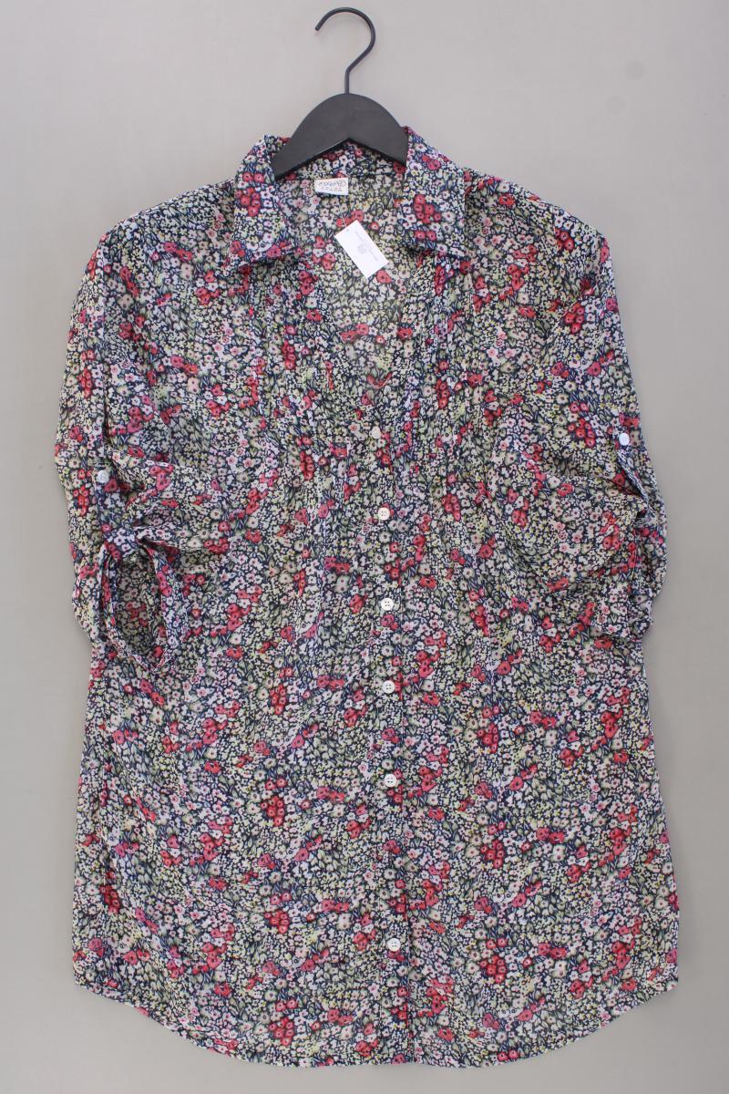 Esprit Regular Bluse Gr. XL mit Blumenmuster 3/4 Ärmel mehrfarbig