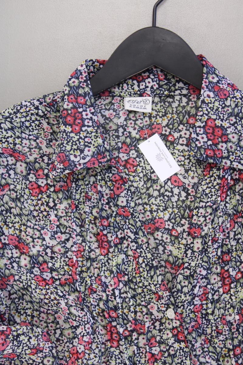 Esprit Regular Bluse Gr. XL mit Blumenmuster 3/4 Ärmel mehrfarbig