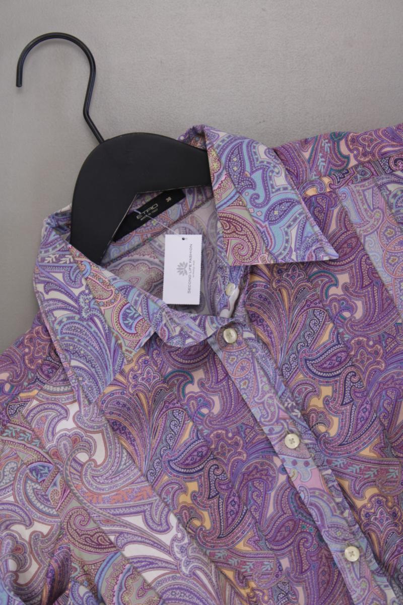Etro Langarmbluse Gr. 38 mit Batikmuster lila aus Baumwolle