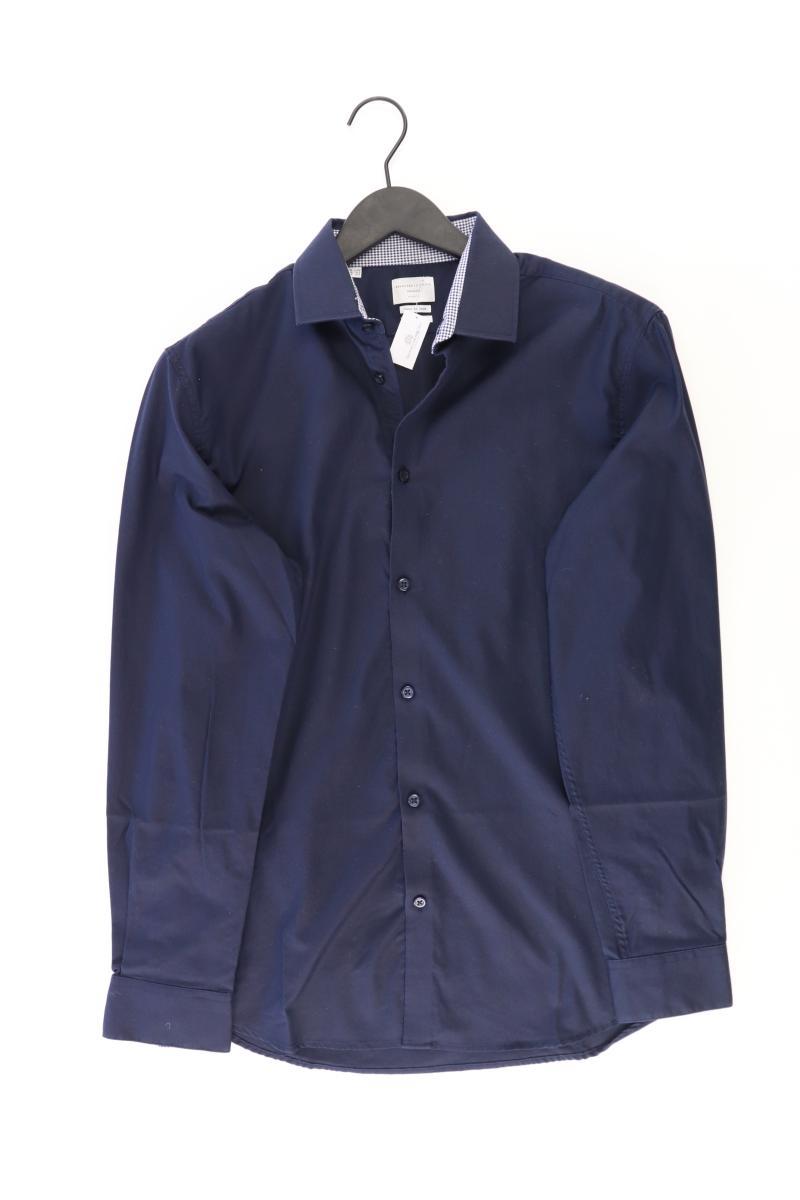 Selected Homme Langarmhemd für Herren Gr. L blau aus Baumwolle