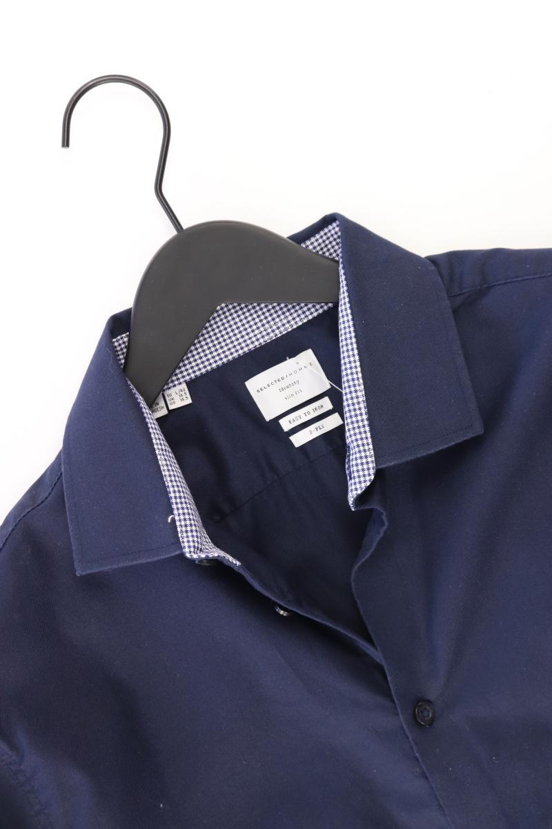 Selected Homme Langarmhemd für Herren Gr. L blau aus Baumwolle