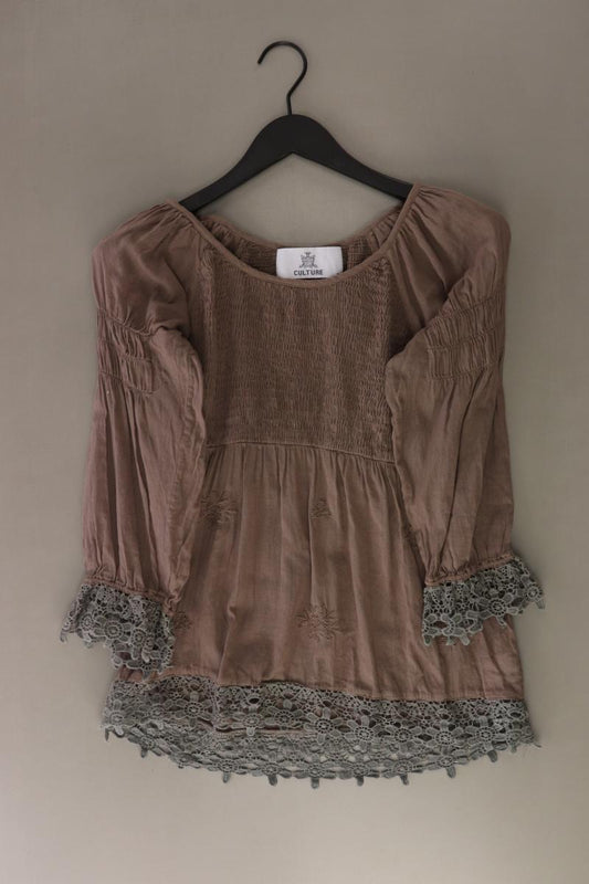 Culture Regular Shirt Gr. L 3/4 Ärmel braun aus Baumwolle