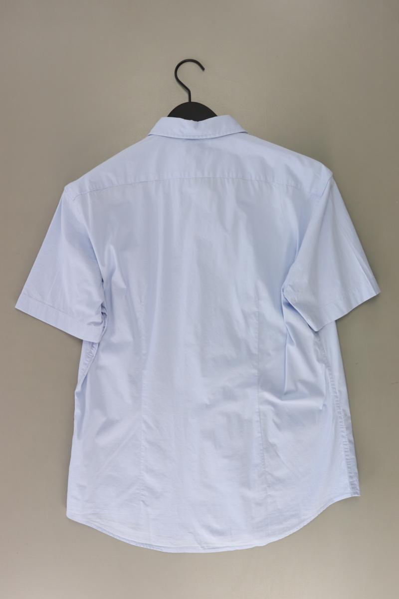 Esprit Kurzarmhemd für Herren Gr. L blau aus Baumwolle