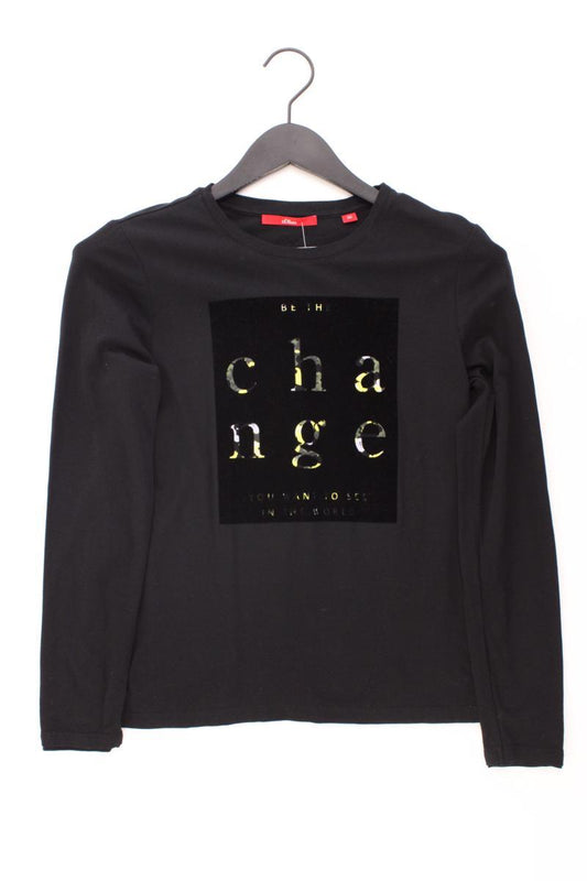 s.Oliver Longsleeve-Shirt Gr. 32 Langarm schwarz aus Baumwolle