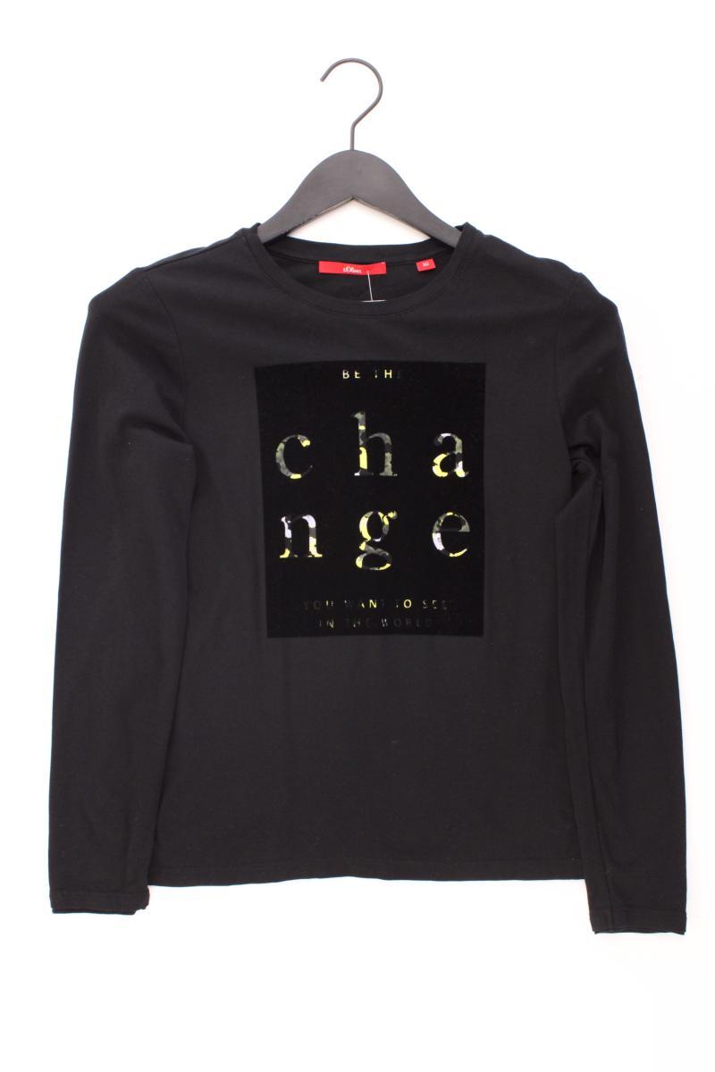s.Oliver Longsleeve-Shirt Gr. 32 Langarm schwarz aus Baumwolle