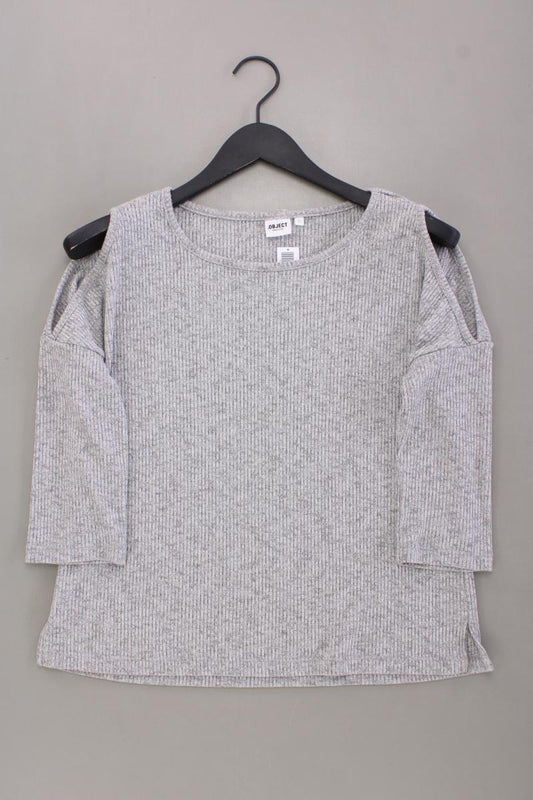 Object Strickshirt Gr. M 3/4 Ärmel grau aus Polyester