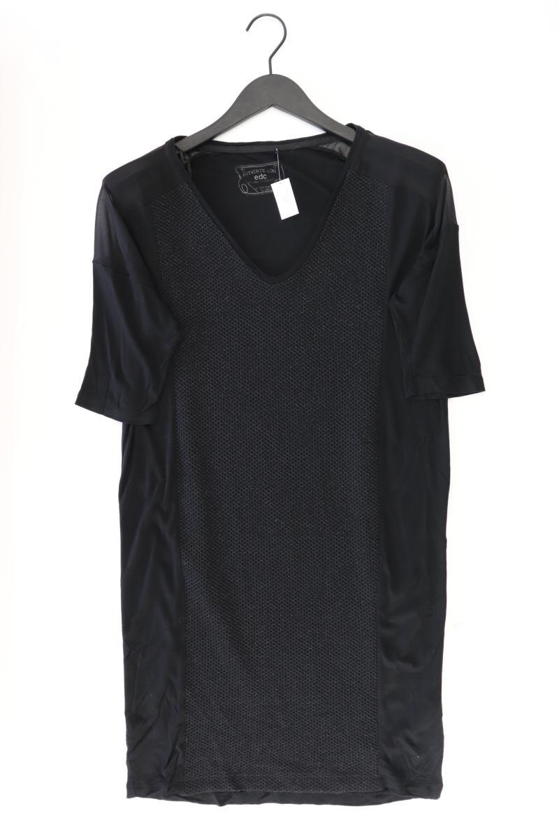 edc by Esprit Kurzarmkleid Gr. M mit Glitzer schwarz aus Viskose
