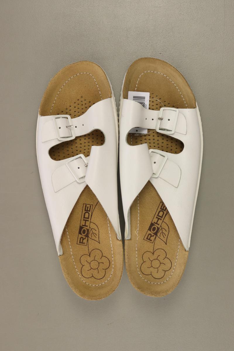 Sandalen Gr. 42 weiß aus Leder