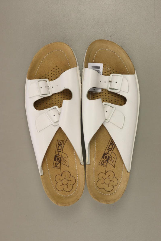 Sandalen Gr. 42 weiß aus Leder