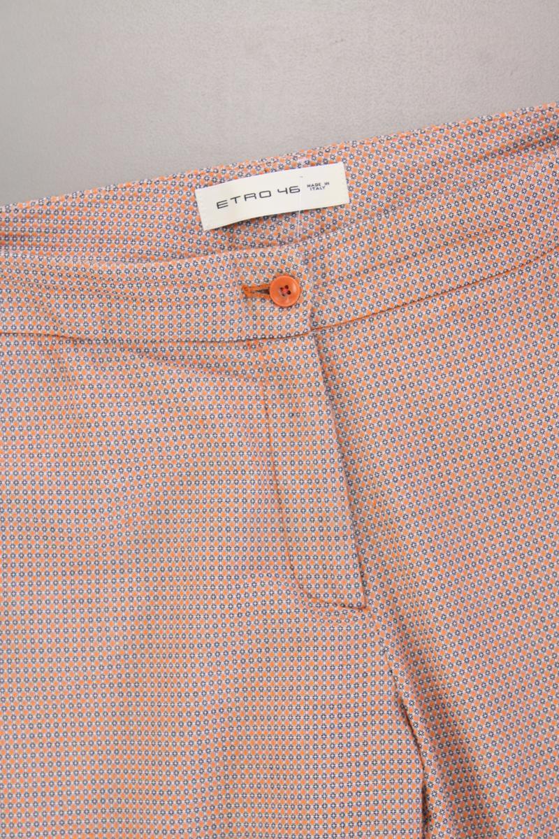 Etro Stoffhose Gr. 46 geometrisches Muster mehrfarbig aus Baumwolle