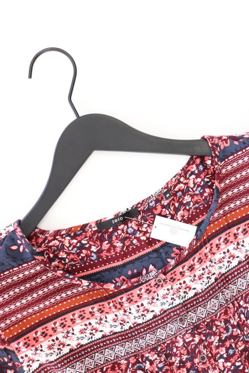 Zero Regular Bluse Gr. 38 3/4 Ärmel rot aus Viskose